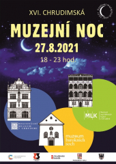 Plakát Muzejní noci se třemi chrudimskými muzei.