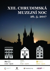 Plakát Muzejní noci se třemi chrudimskými muzei.